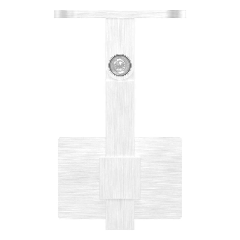 Handlaufhalter eckig mit gerader Handlaufanschlussplatte, V2A