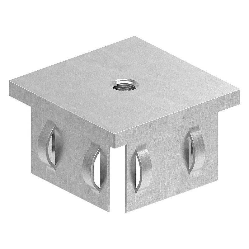 Stahleinschlagkappe, für Quadratrohr 50x50mm