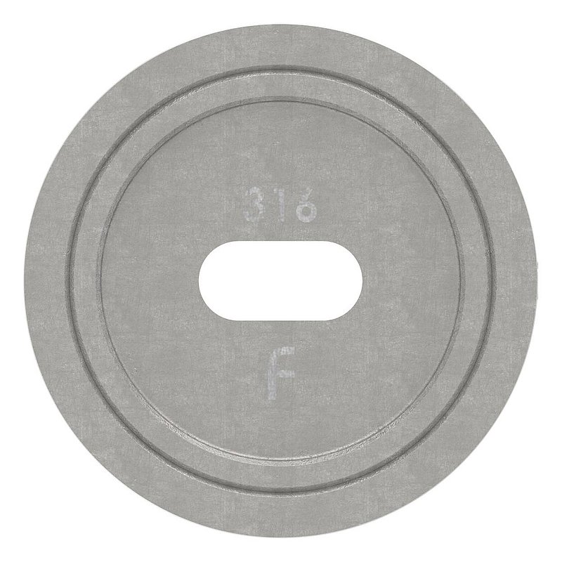 Wall mounting for slotted tube 42.4 mm, left, AISI316