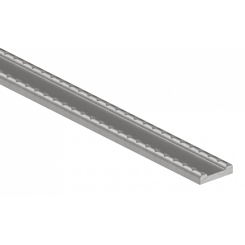 Hespeneisen gerillt 30x8x4mm, L: 3000mm