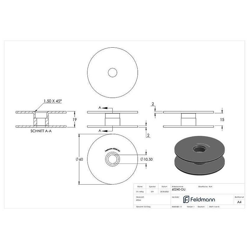 Paire de caoutchouc pour point de fixation 62mm