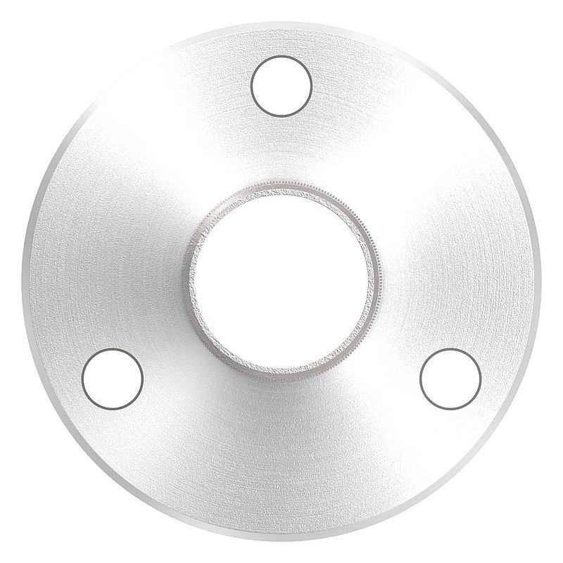 Wand- und Bodenanker mit Rändelung, für Rohr 42,4x2,0mm, V2A