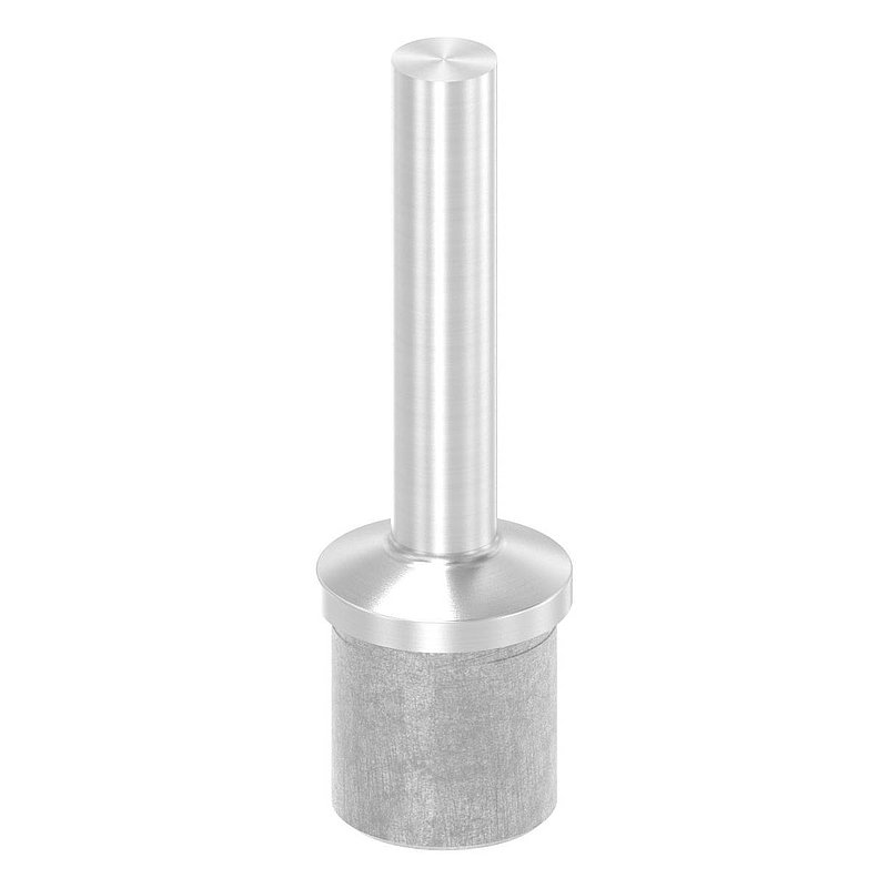 Rohrabschlussstopfen mit Stift für Rohr 33,7x2,0mm, V2A