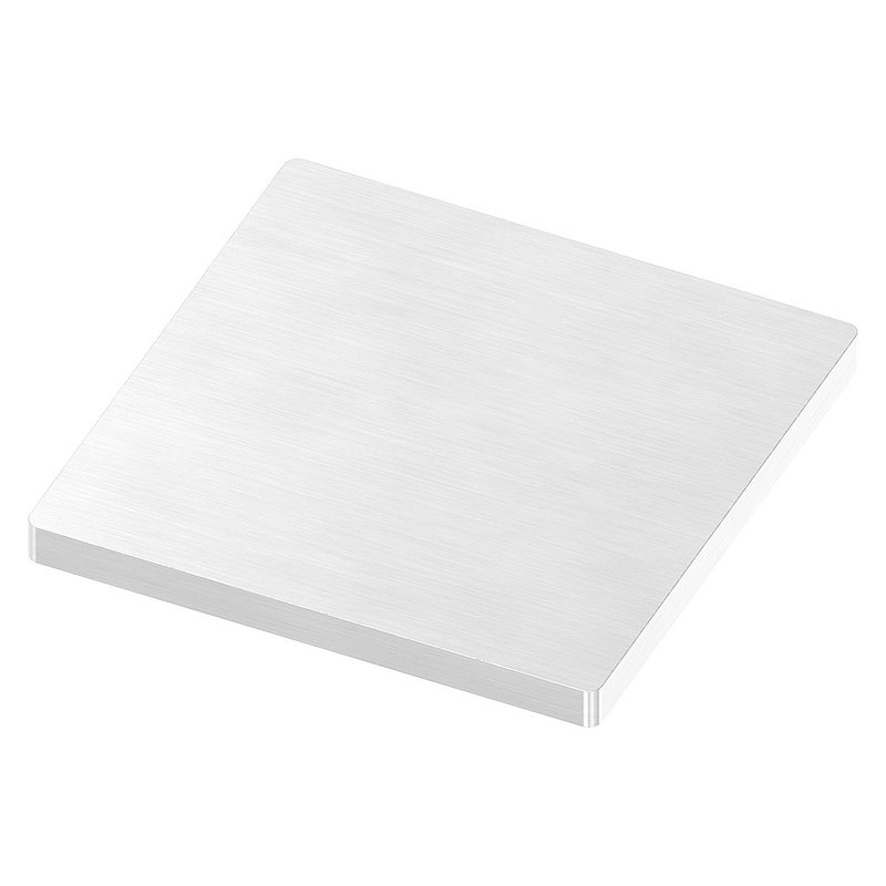 Ankerplatte, 80x80x6mm, mit Längsschliff, V2A