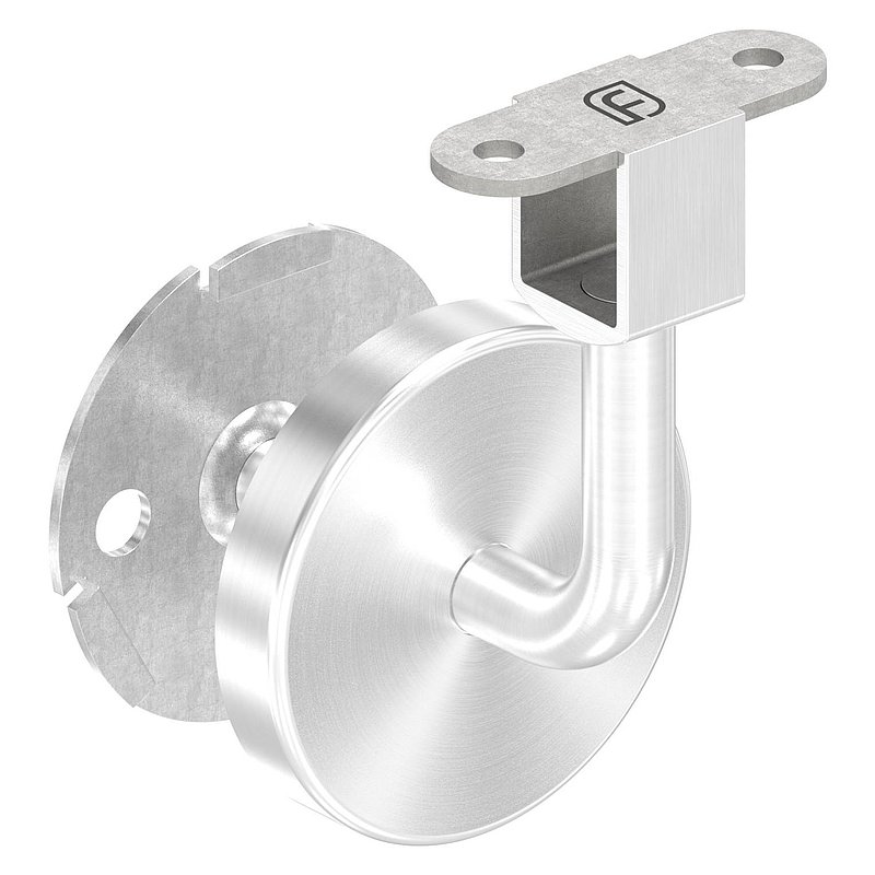 Support de main courante pour main courante LED (embase et étrier soudé), V2A