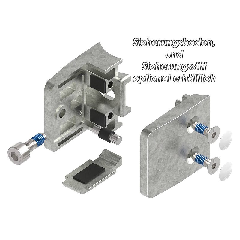 Glasklemme Mod. 34, Anschluss: 48,3mm, Zink roh