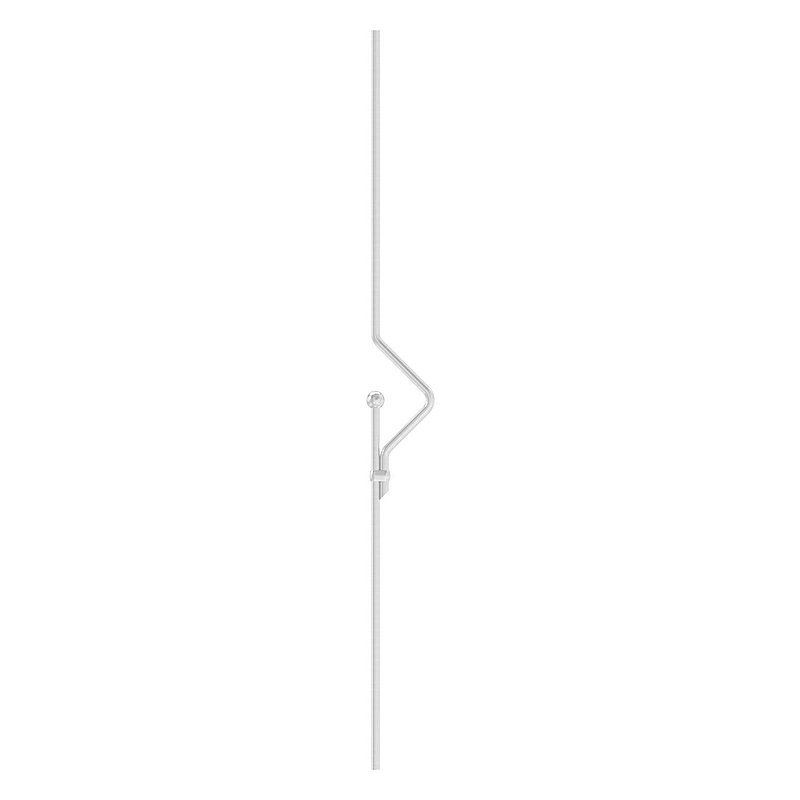 Decorative rod Ø 12mm with ball Ø 25mm, H: 1000mm, AISI304