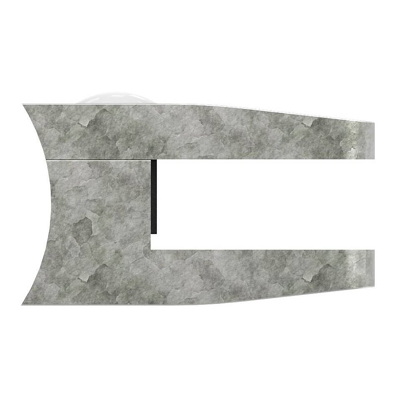 Glasklemme Mod. 34, Anschluss: 60,3mm, Zink roh