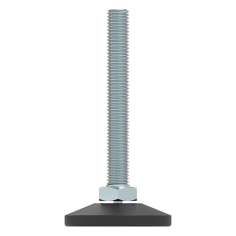 Levelling foot with adjusting screw with hexagon socket