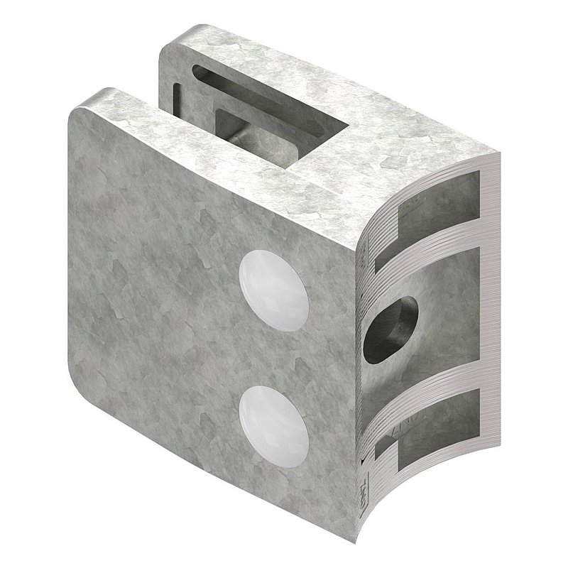 Glasklemme Mod. 34, Anschluss: 60,3mm, Zink roh