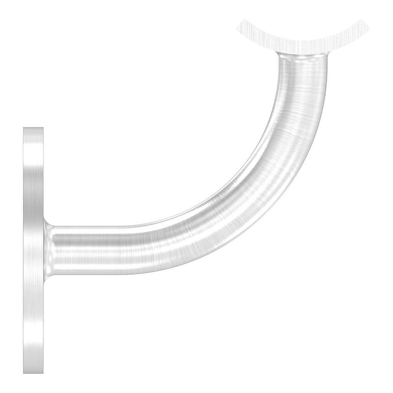 Handrail bracket with handrail connection plate 42.4mm, (round plate and bracket welded), AISI304