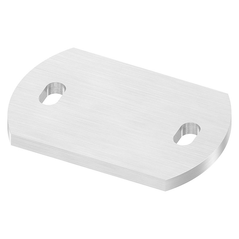 Ankerplatte, 120x80x8mm, mit Längsschliff, V2A