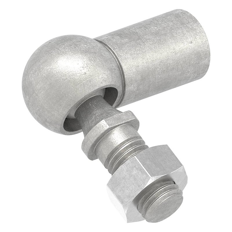 Kugelgelenk M14 x 2 mit Rechtsgewinde, ohne Schraube, V2A