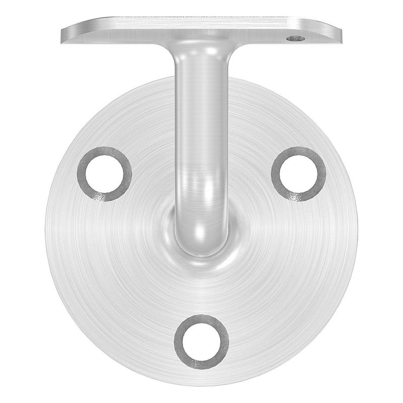 Support mural avec plaque de fixation pour main-courante de Ø 42,4mm, embase et étrier soudé, V2A