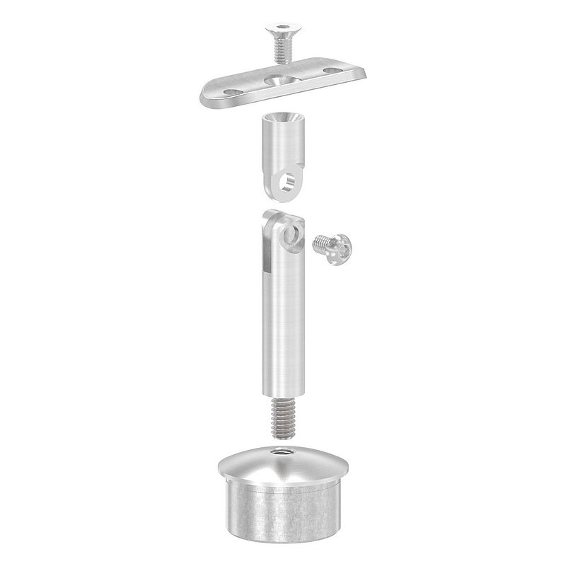 Rohrabschlussstopfen für Rohr 42,4x2,5mm, Handlaufanschlussplatte: 42,4mm, V2A