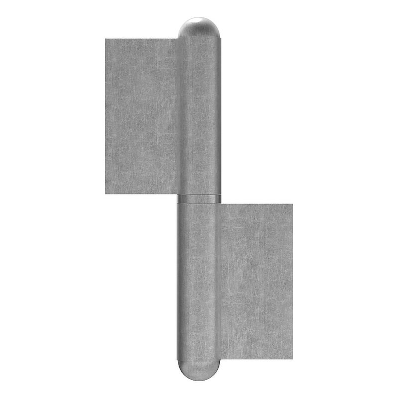 Weld-on hinge with fixed pin, right-hand version