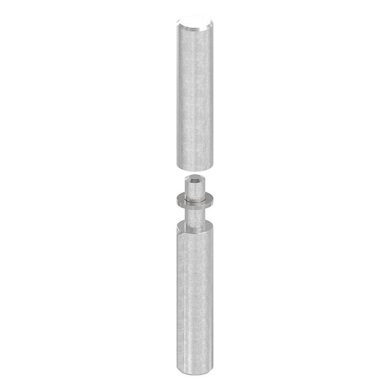 Weld-on strap, L: 140mm, with fixed pin, AISI304