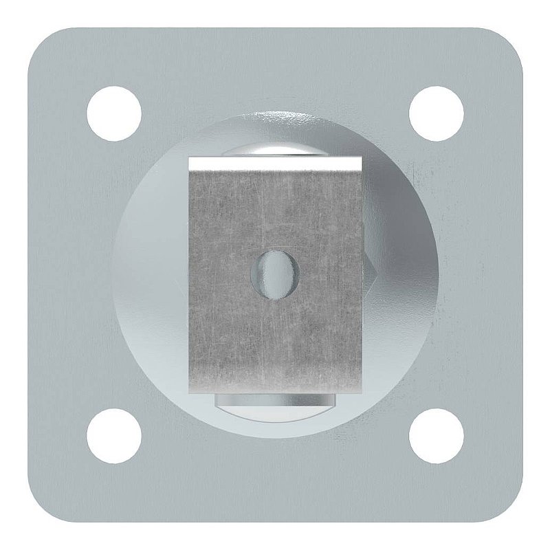 Paumelle de porte M24 avec plaque réglable, électro-zinguée