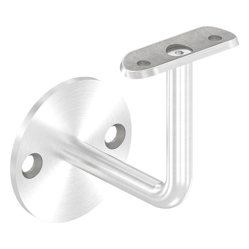 Handlaufhalter mit Handlaufanschlussplatte 42,4mm (Ronde und Bügel verschweißt), V2A