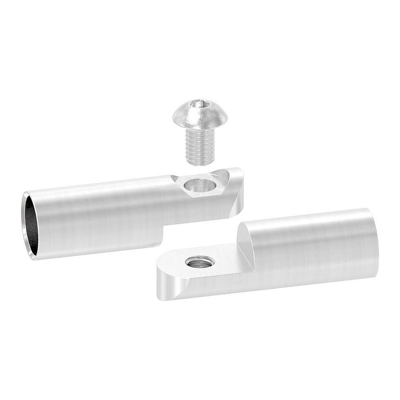 Raccord de barre avec articulation pour barre ronde Ø 10mm, V2A