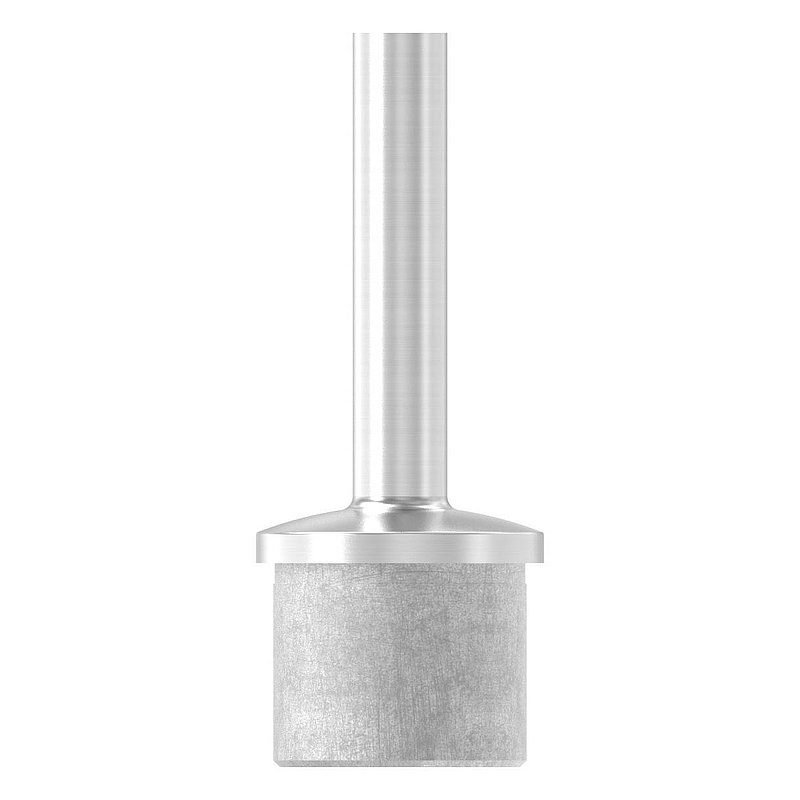 Rohrabschlussstopfen mit Stift für Rohr 42,4x2,5mm, V2A