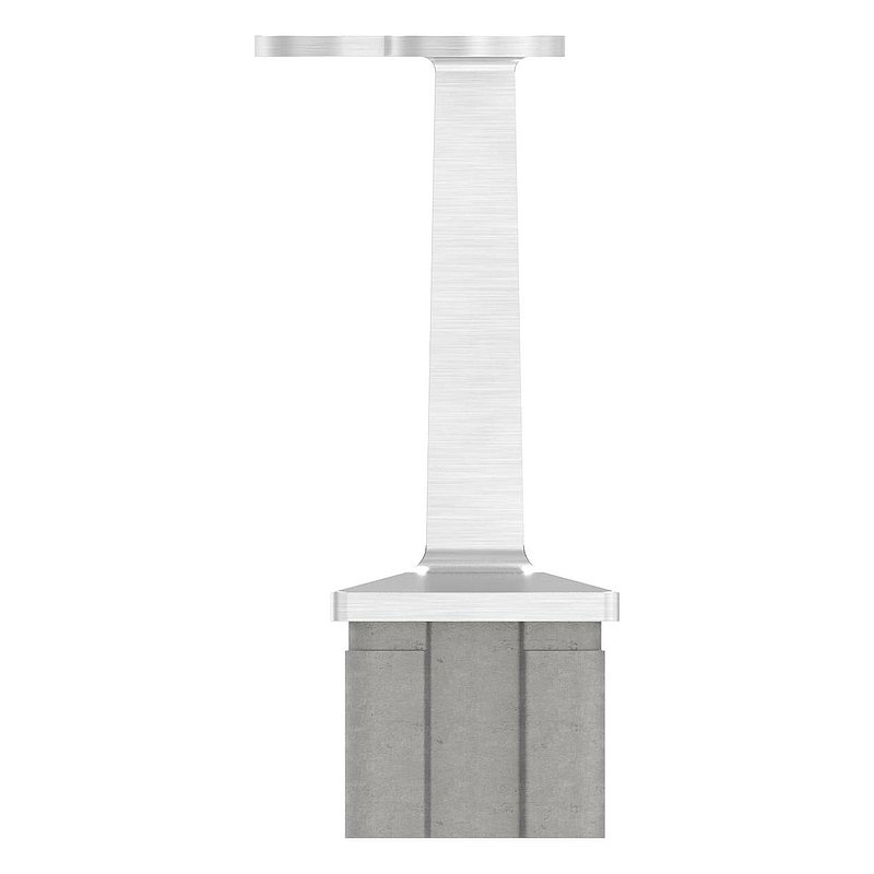 Rohrabschlussstopfen mit Stift für Rohr 40x40x2mm, V2A