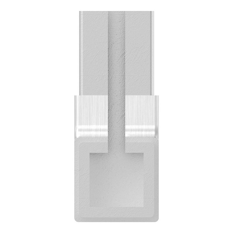 Eckverbinder für quadratisches Klemmprofil 20x20x1,25 mm, V2A