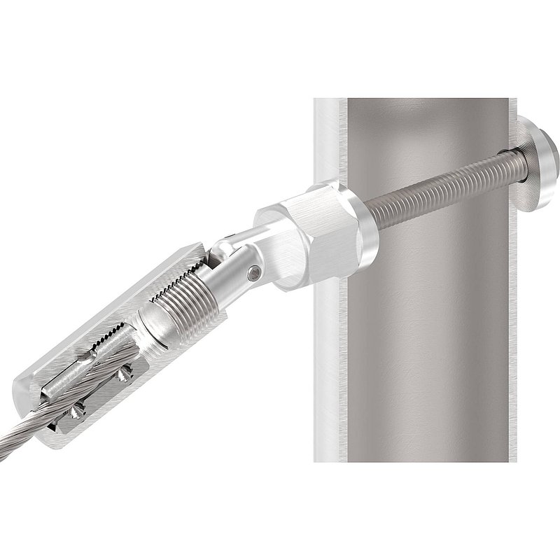 Gewindeterminal zur Selbstmontage, Seil 6mm, V2A