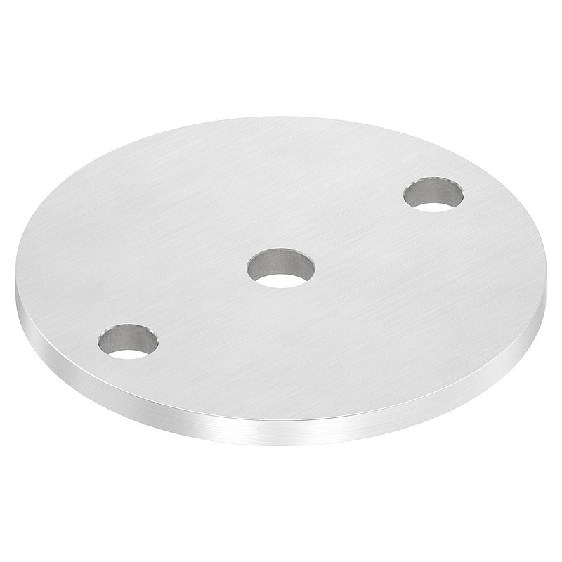 Anchor plate Ø 100x6mm, with longitudinal grinding, AISI304