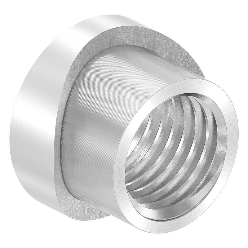 Gewindehülse, passend zu Torband 120-M20-VA, für Rohr 48,3mm, V2A