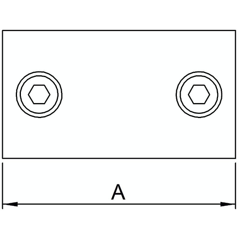 Verbinder, gerade, für Rohr Ø 60,3mm