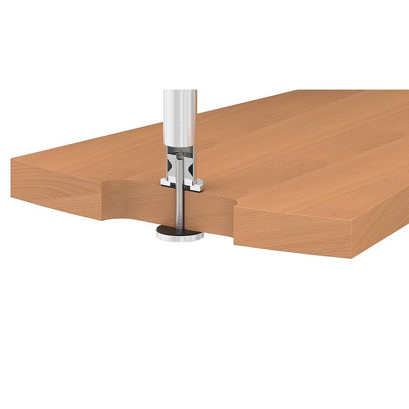 adapter plate Ø 60mm for pipe 42,4 x 2,0-2,5mm, AISI304