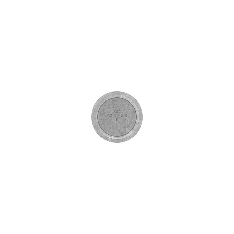 Rohrabschlussstopfen mit Stift für Rohr 42,4x3,0mm, V2A