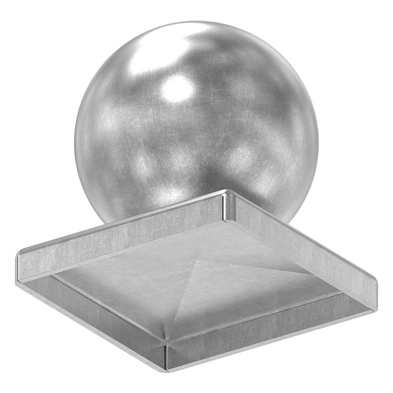 Pfeilerbedecker 60x60mm mit Hohlkugel Ø 60mm