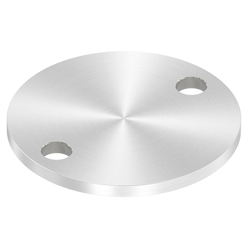 Plaque d'ancrage Ø 100x6mm, avec ponçage circulaire, V2A