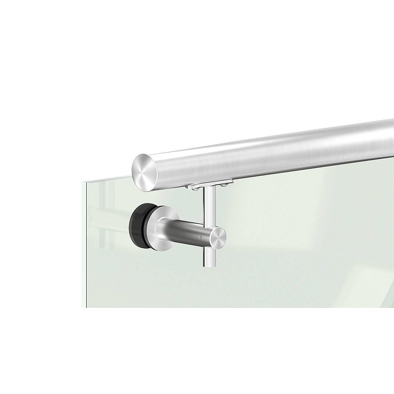 Handlaufhalter mit Handlaufanschlussplatte 42,4mm, V2A