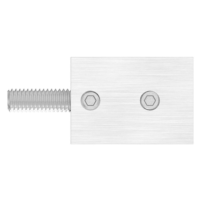 Support de lisse transversale avec raccordement droit pour carré 12x12mm, V2A