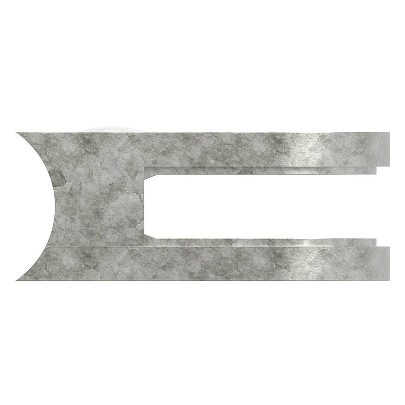 Glass clamp mod. 12, connection: 33.7mm, raw zinc