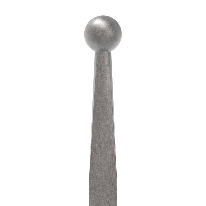 Barre de clôture 12x12mm, H : 1000mm, boule 16mm