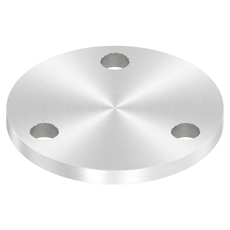 Ankerplatte Ø 100x8mm, mit Rundschliff, V2A