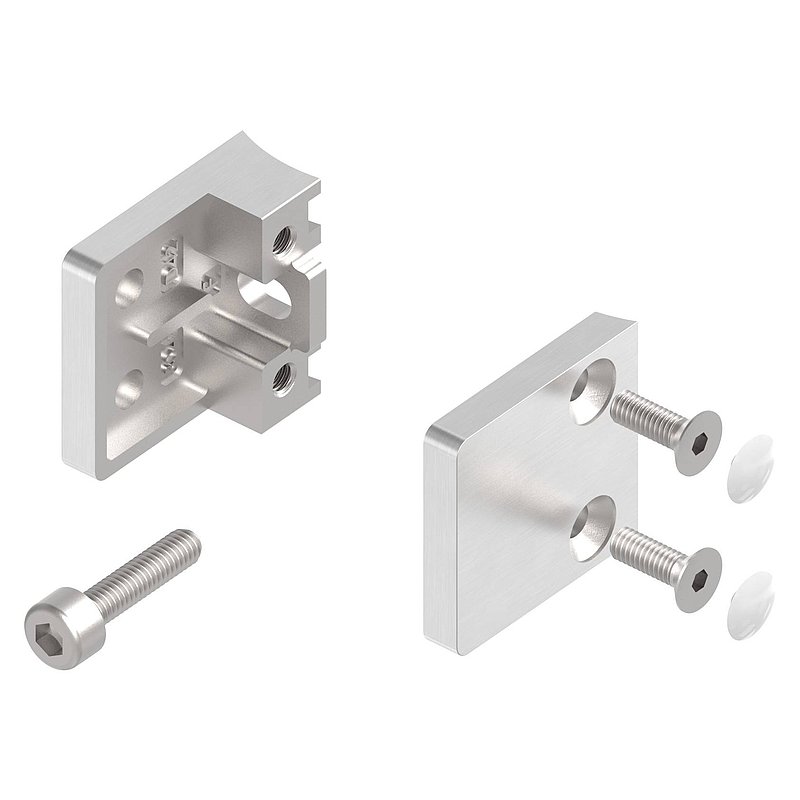 Glass clamp mod. 22, connection: 42.4mm, AISI304