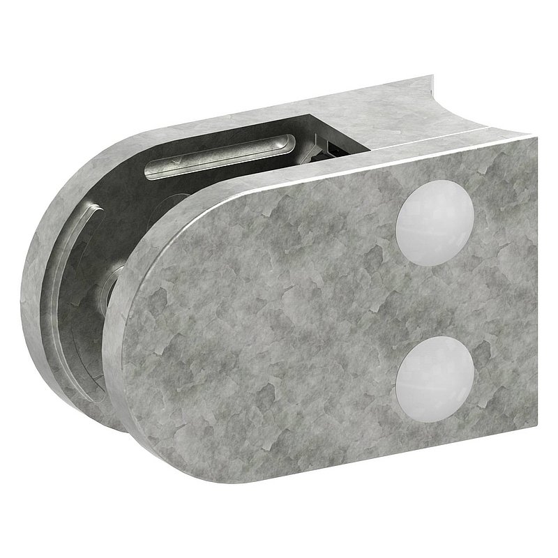 Glasklemme Mod. 38, Anschluss: 42,4mm, Zink roh