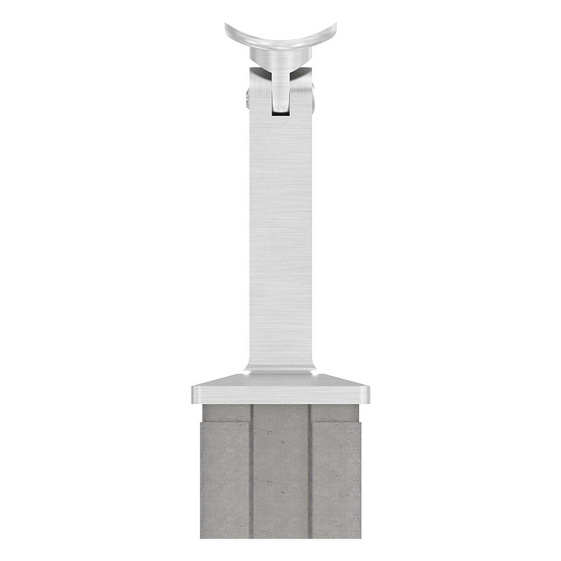 Tube end plug with hinge pin for tube 40x40x2mm, AISI304