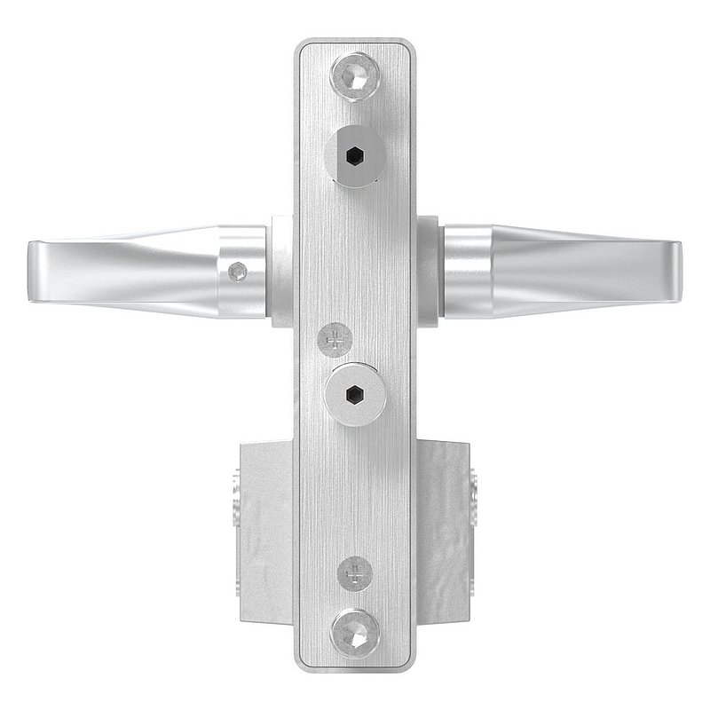 Gittertorschloss GTS 2 für Rohrstärke 60-80mm, Gehäuse blank