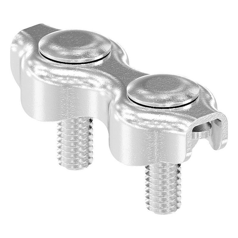 Duplexklemmen für Seil 2mm, V4A