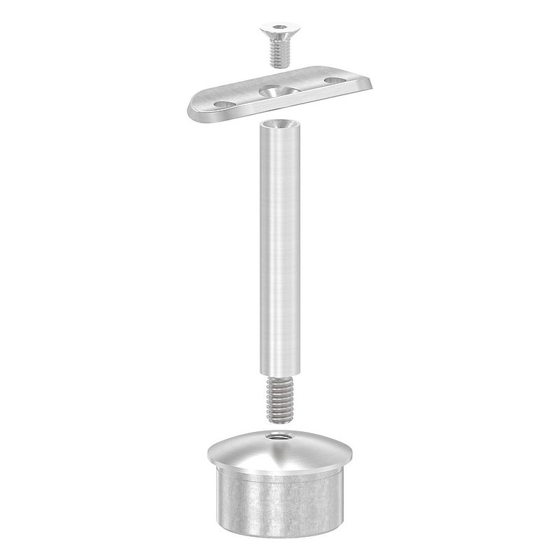 Rohrabschlussstopfen für Rohr 42,4x2,5mm, Handlaufanschlussplatte: 42,4mm, V2A