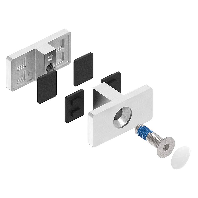 Glasausrichter für Ganzglasgeländer, für Glas 20,76 - 21,52mm