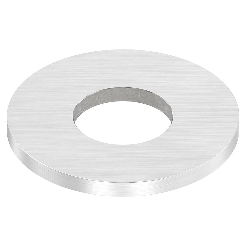 Anchor plate Ø 80x6mm, with longitudinal grinding, AISI304
