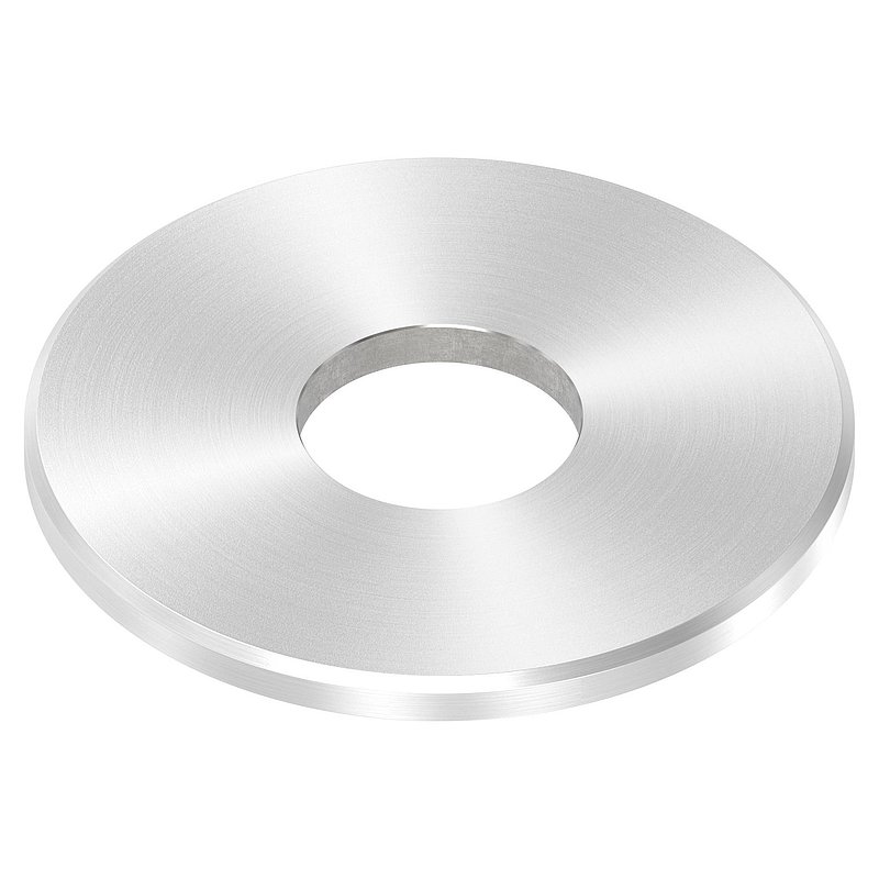 Anchor plate Ø 100x6mm, with bevelled edge and chamfer, AISI304