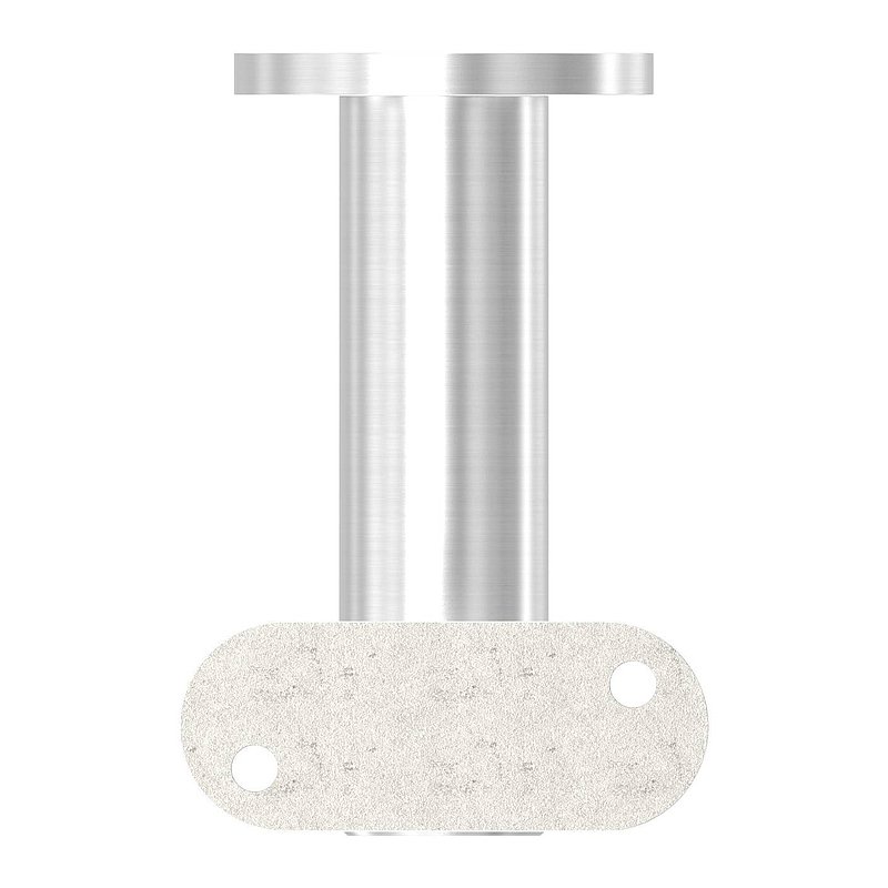 Support mural de main-courante avec articulation, plaque de fixation plate, V2A